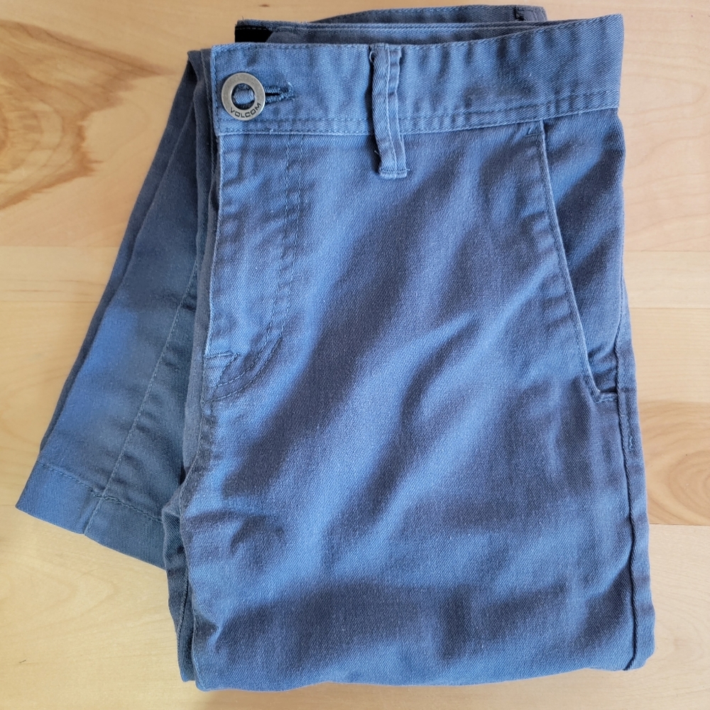 Blue Boys Volcom Fricken Regular Strech Chino Pant